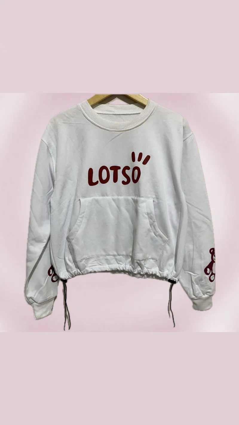Casual Sweatshirt Wanita white photo 1