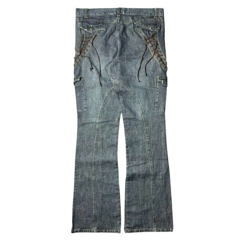 2000s In The Attic Homme LaceUp Flared Jeans photo 1
