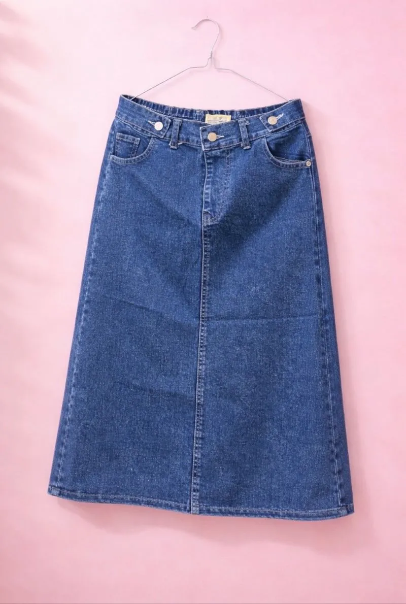 Rok Denim Navy Blue / Denim Long Skirt photo 1