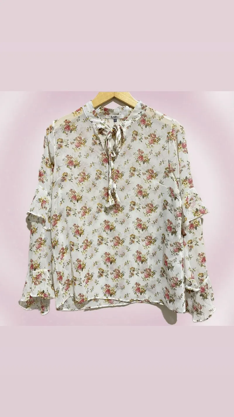 Coquette Casual Blouse Wanita white cream photo 1
