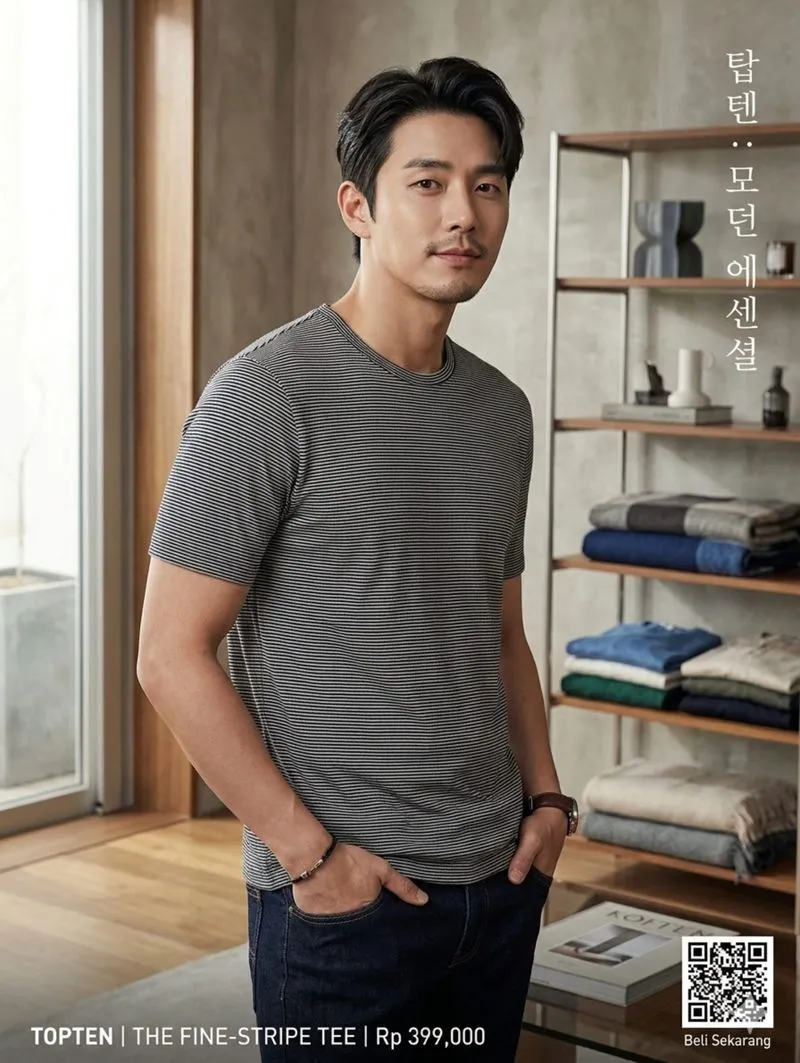 Kaos salur strip tee photo 1