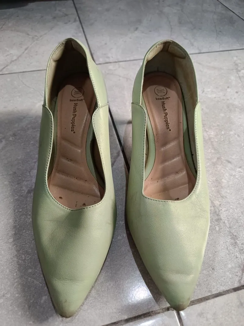 Sepatu Heels Original Hush Puppies Hijau Sage Size 39 photo 1