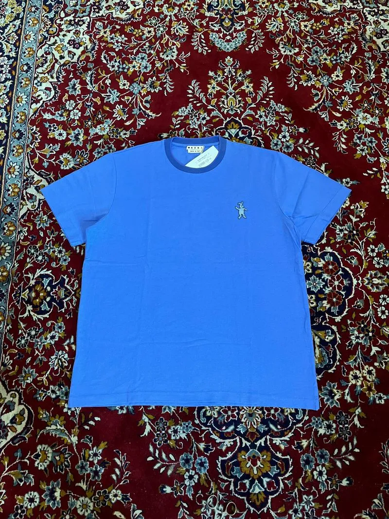 Marni Luxury Casual T-shirt Pria blue photo 1