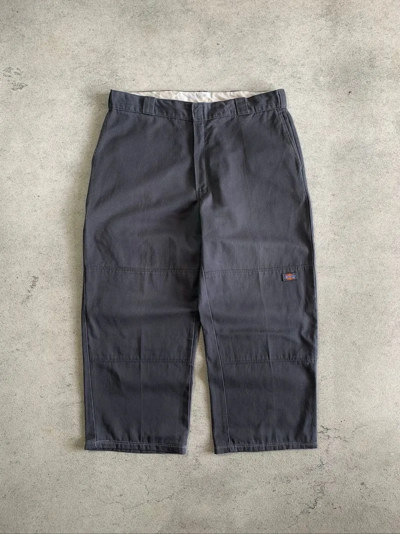 double knee dickies baggy gray pants photo 1