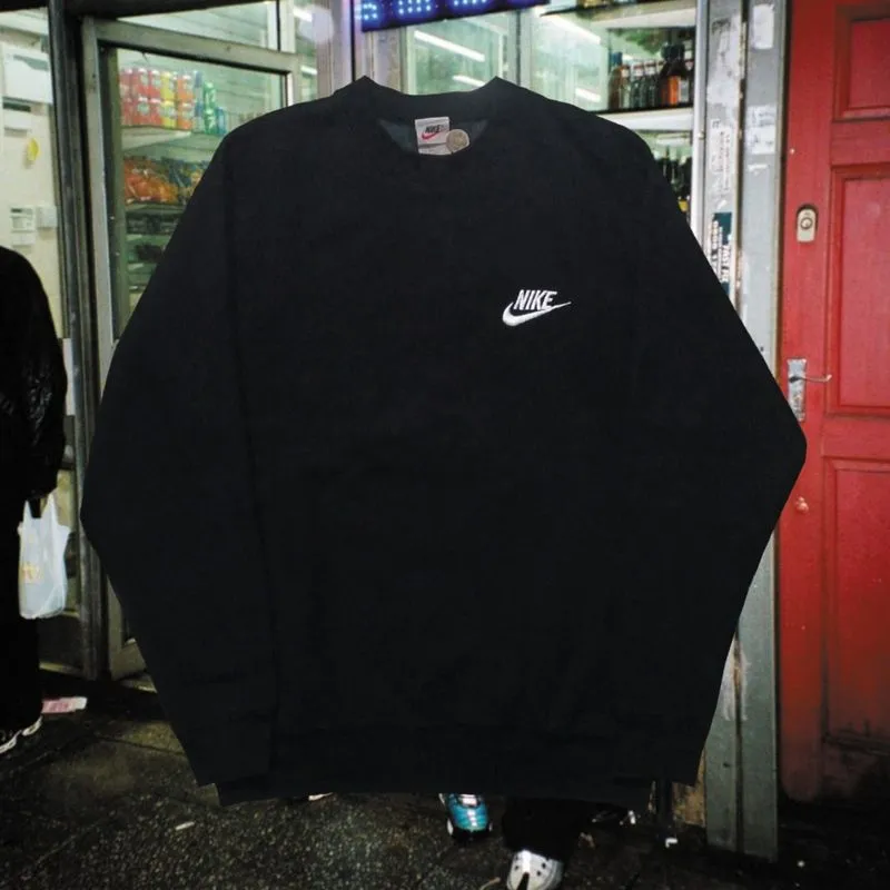 Vintage 90's Nike Mens Crewneck Black MADE IN USA 🇺🇸 photo 1