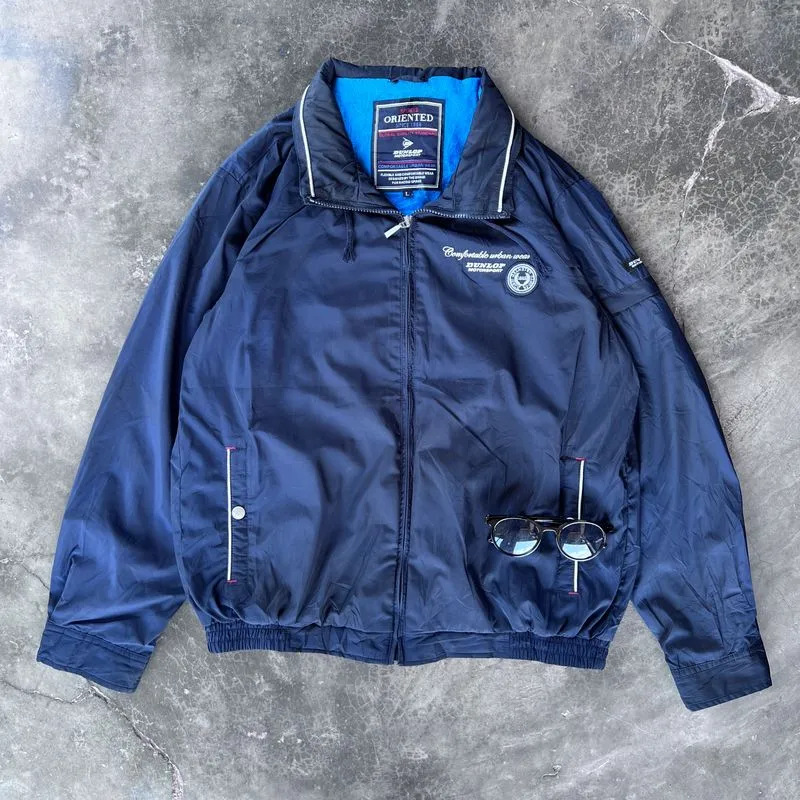 Dunlop Vintage Biker Windbreaker Pria navy photo 1