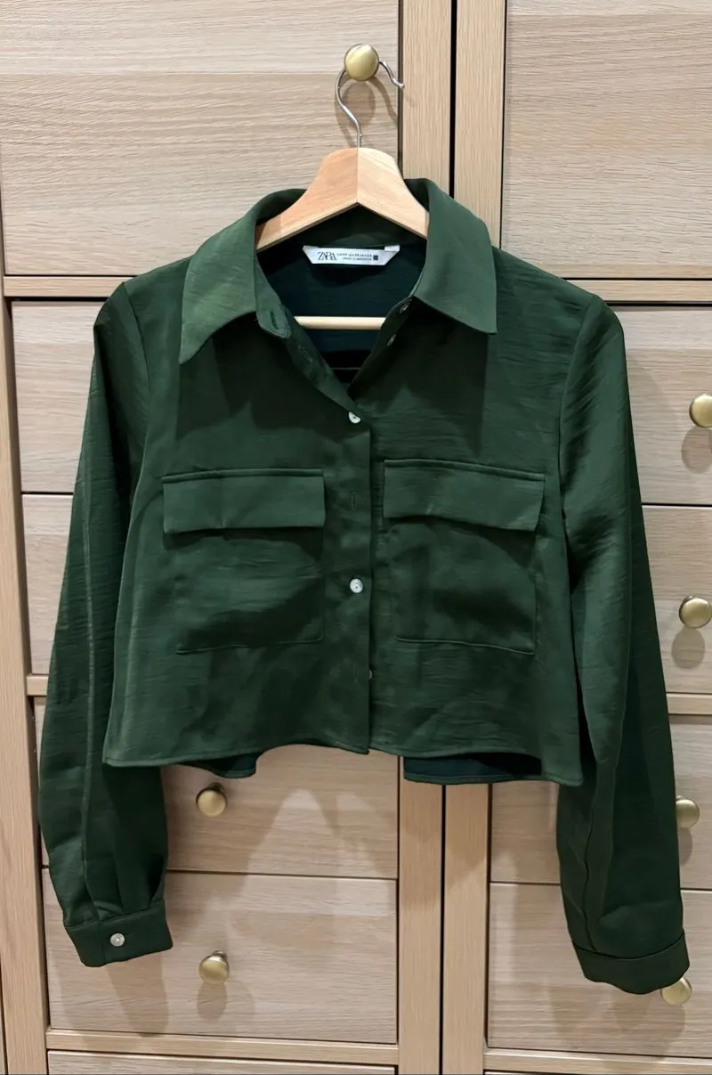Kemeja cropped Zara photo 1