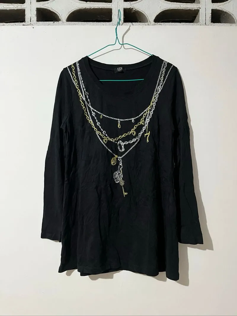 Y2K vkei poem necklace tee photo 1