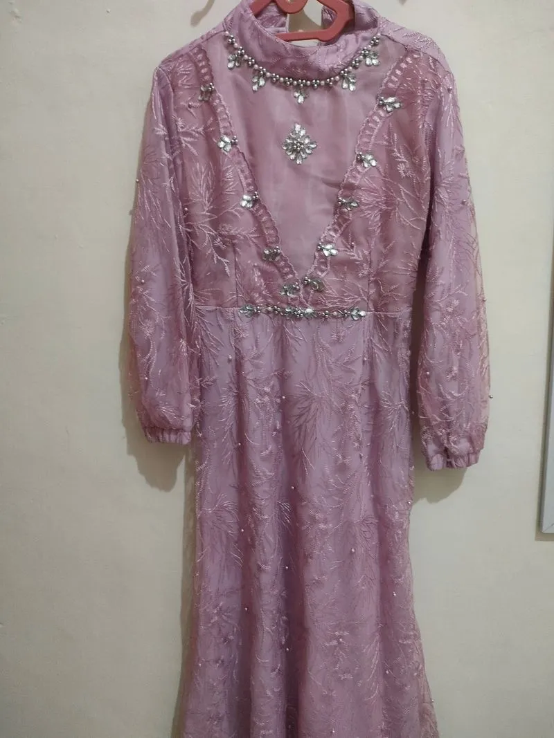 LONG DRESS GAUN PESTA WISUDA KONDANGAN BROKAT photo 1