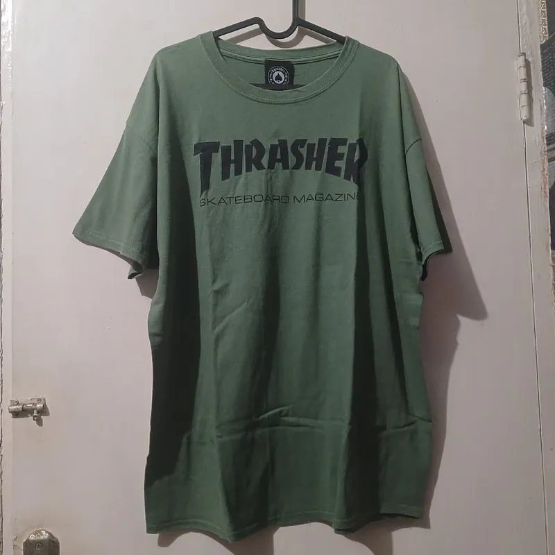 Thrasher Skateboard Magazine Green T Shirt photo 1