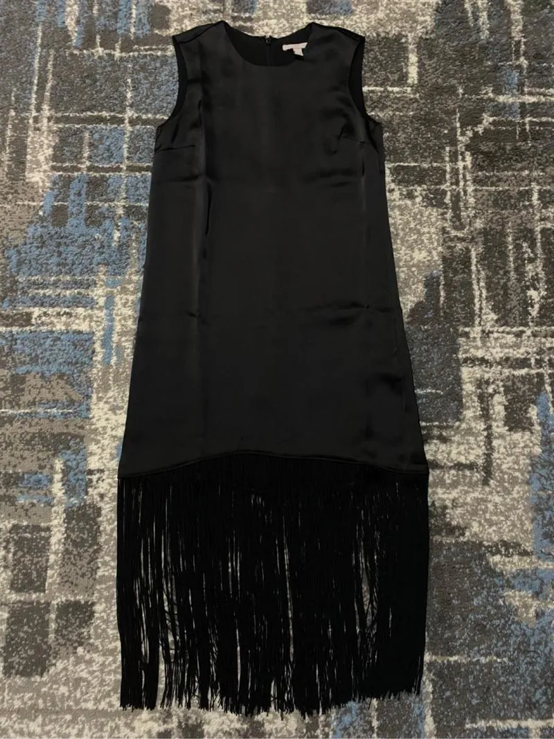 H&M black fringe dress 🖤 Elegant chic party dress  photo 1