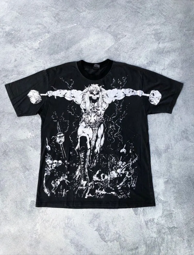 WWE triple H megaprint tshirt original photo 1