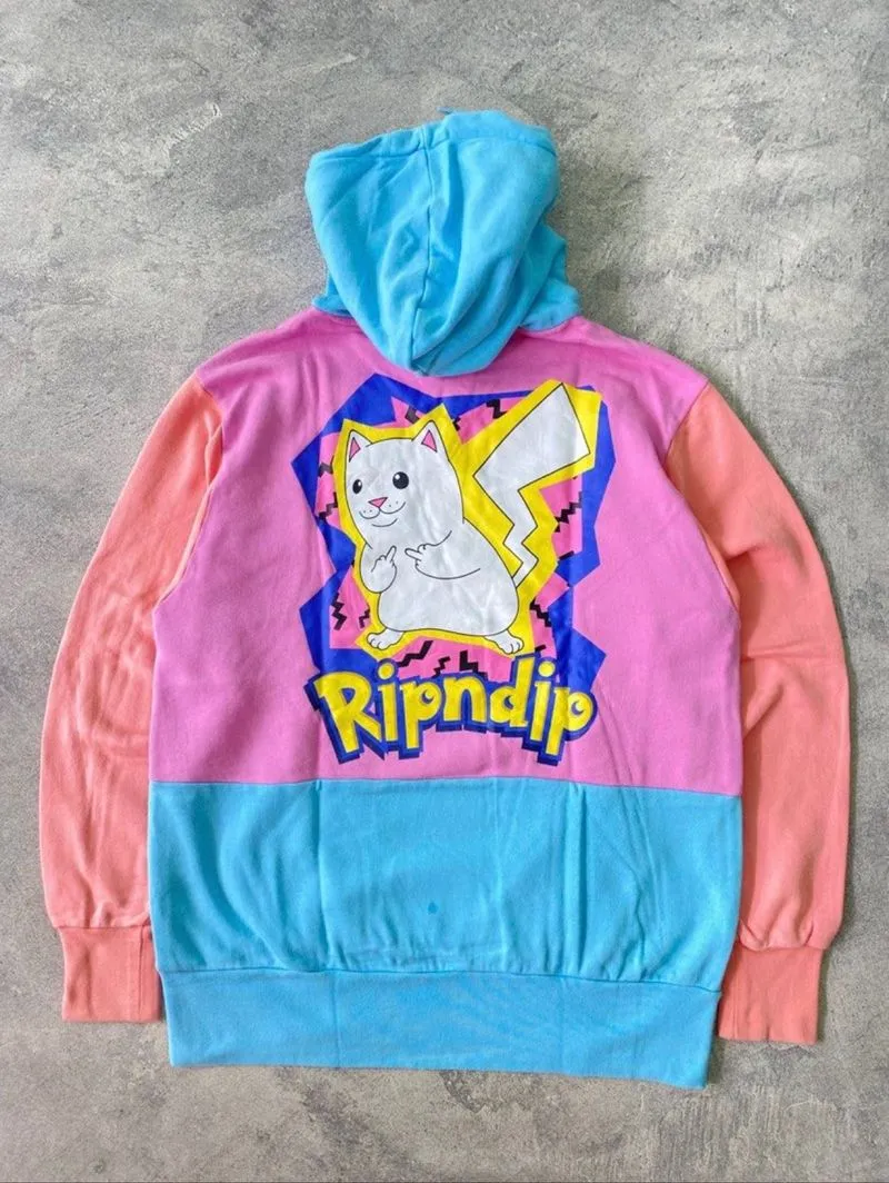 Rip n Dip x Pokemon Catch Em A tie die hoodie original photo 1