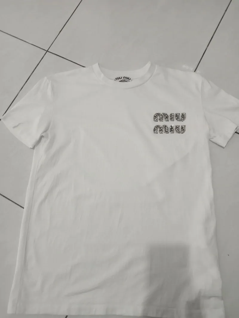 T-shirt putih Miu Miu Made in italy original  photo 1