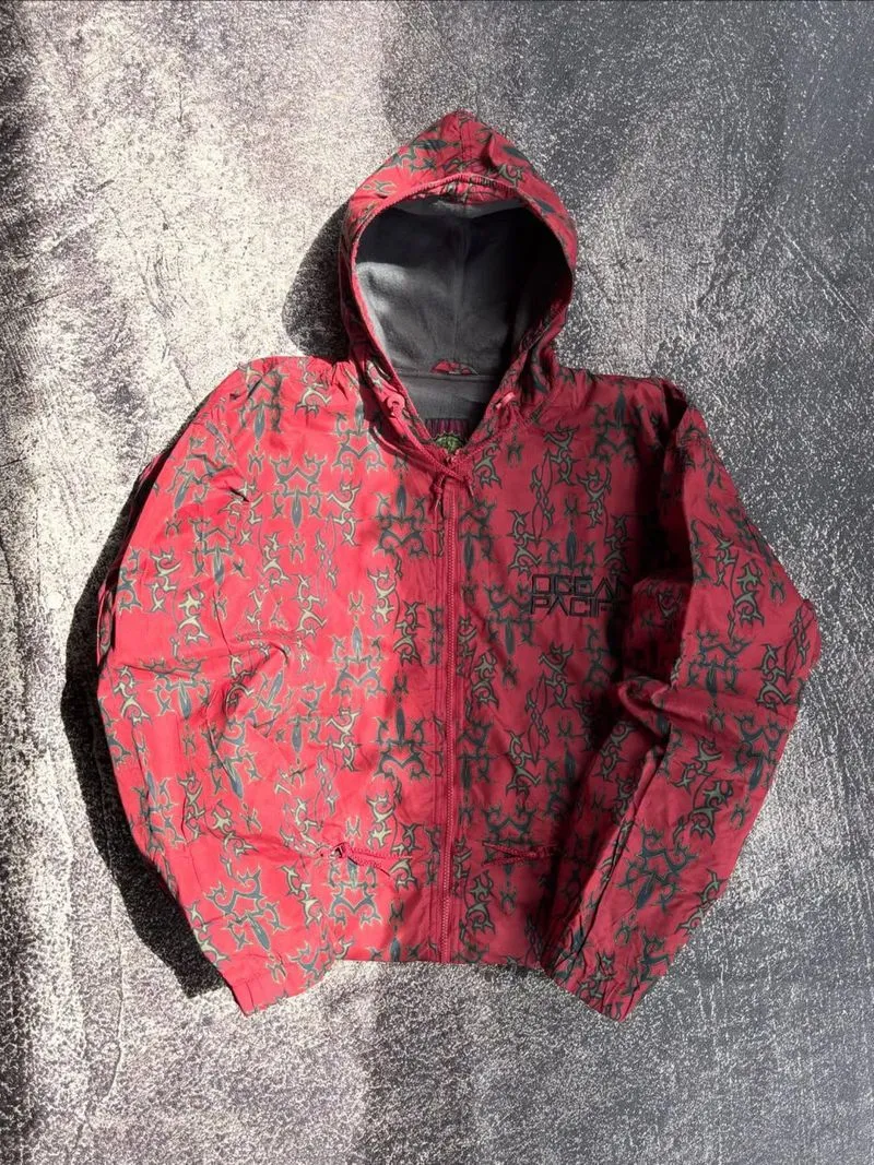 90s Ocean Pacifik tribal patern snowboard track jacket  photo 1