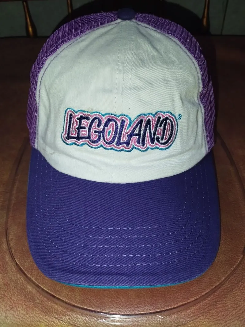 Vintage LEGOLAND Purple Blue White Embroidered Mesh photo 1