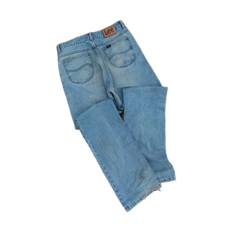 Lee Vintage Streetwear Jeans Pria white blue photo 1