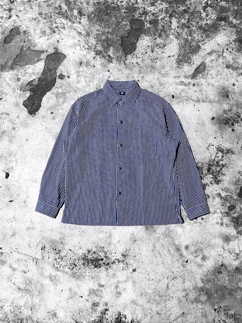 UNIQLO TWILL OVERSIZED STRIPED SHIRT photo 1