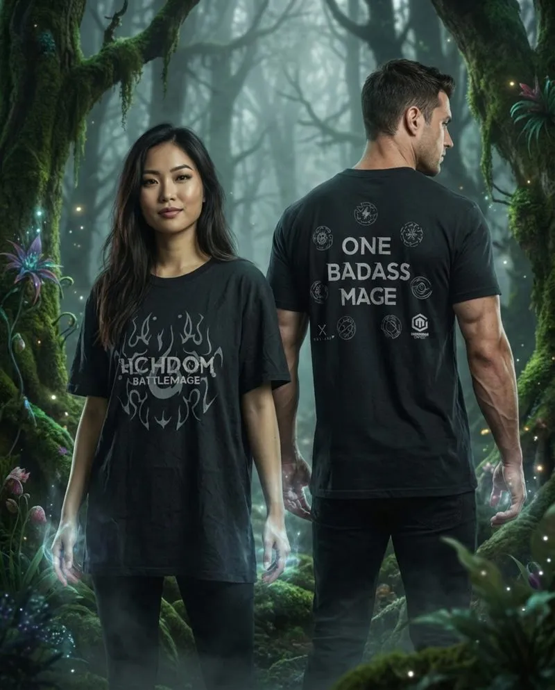 Lichdom Battlemage "One Badass Mage" 2014 Game Tee photo 1