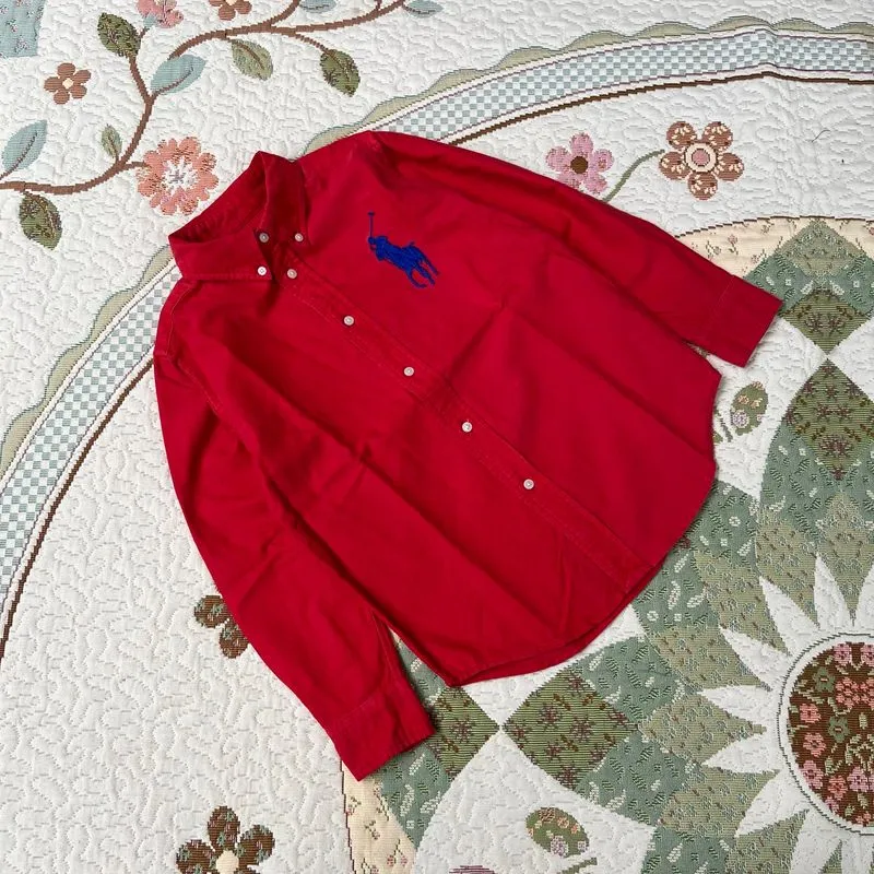 Kemeja anak lengan panjang polo merah kereeennn photo 1
