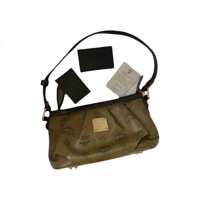 mcm visetos baguette shoulder bag authentic photo 1