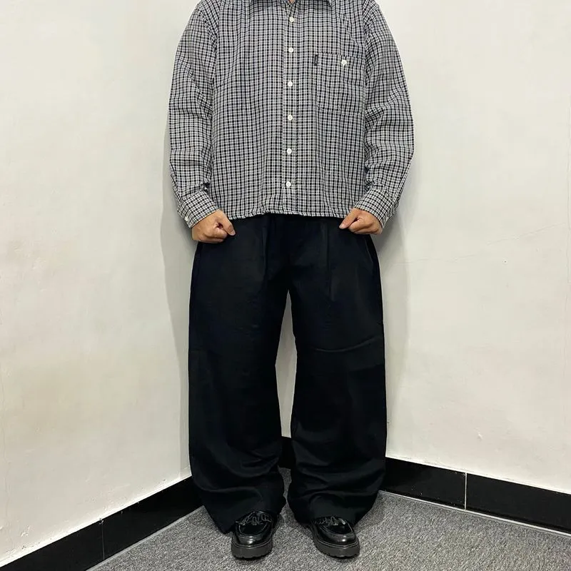 Lafudge store black baggy chino pants photo 1