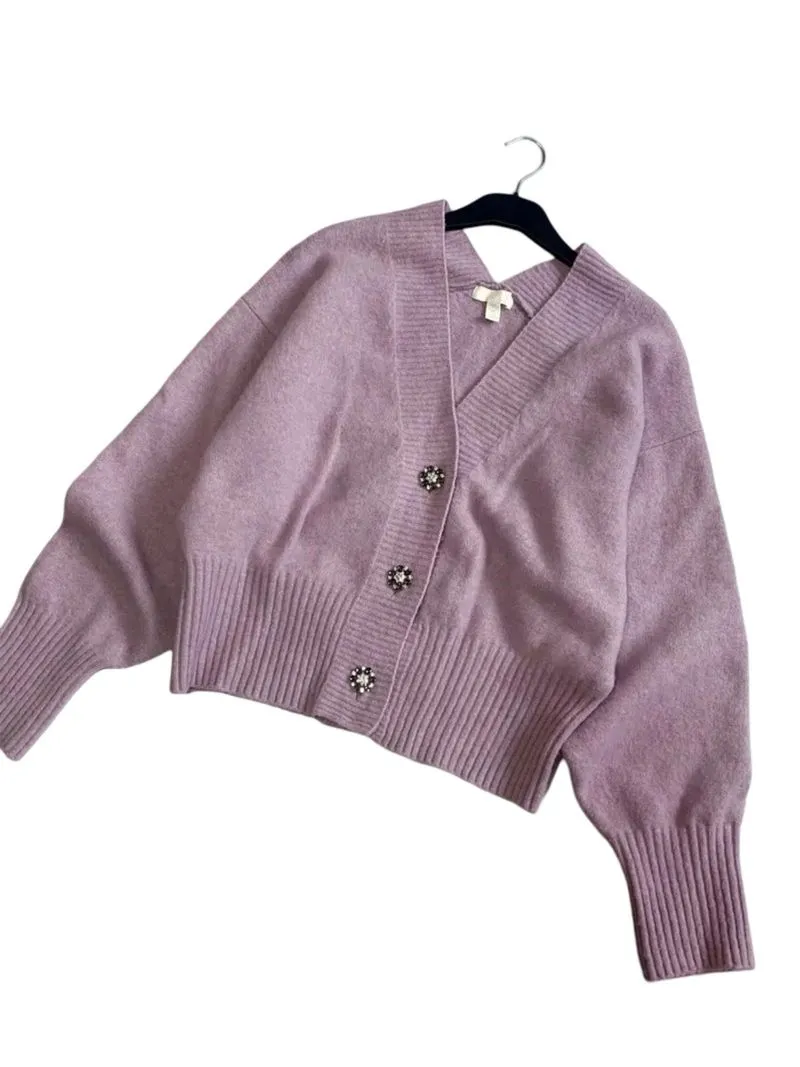 H&M| Cardigan Light Purple Top Co Ord XS photo 1