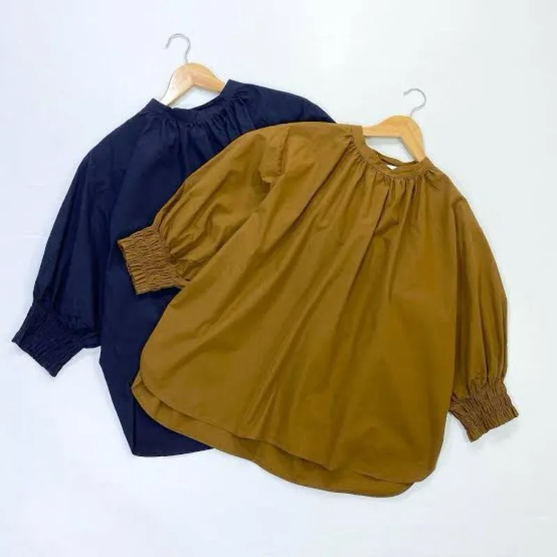 UNIQLO UNI BLOUSE WANITA LIKE NEW TOP PEREMPUAN OVERSIZE photo 1