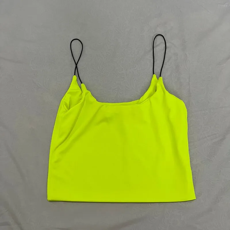 Monomolly Tanktop Tank top Hijau Neon Green Tali Spaghetti photo 1