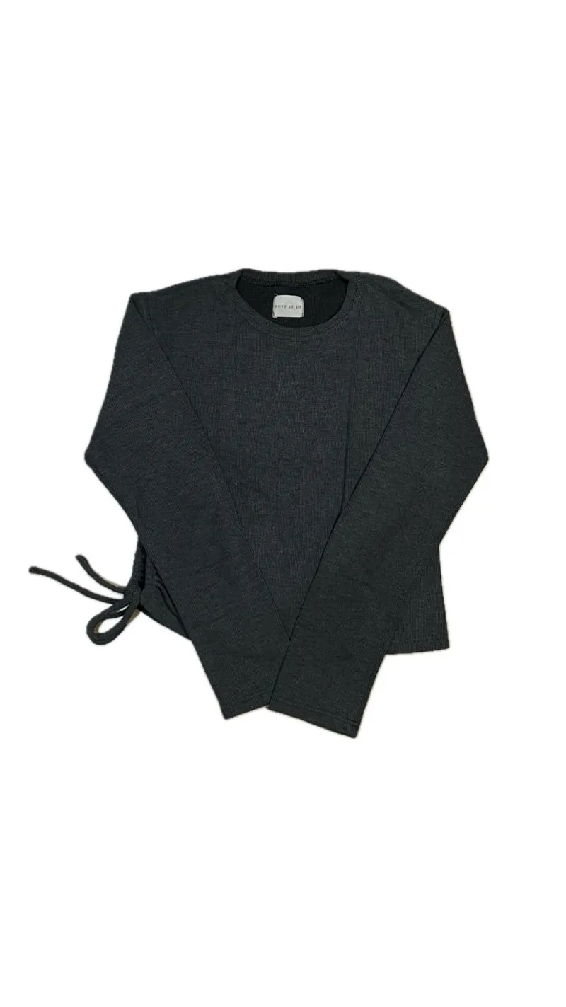 PUFF IT UP - HUNTER RIBBED TOP // LONG SLEEVE PITA photo 1