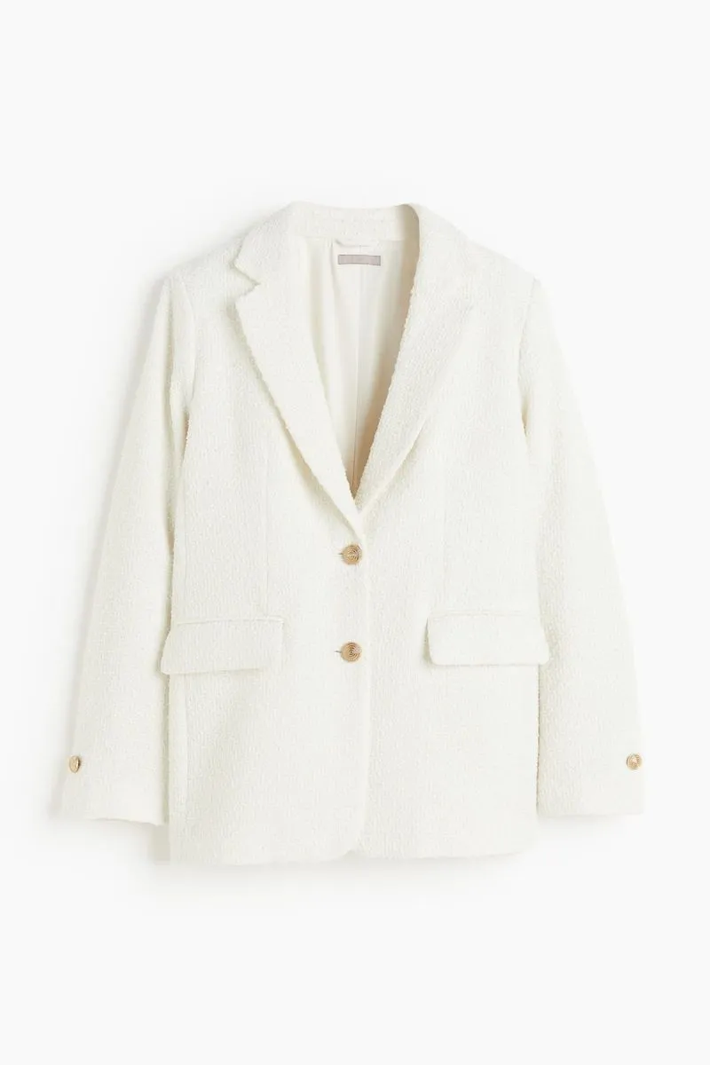 H&M Tweed Blazer White photo 1