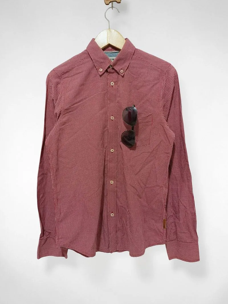 Ben Sherman Button Down Gingham Check Longsleeve Shirt Ori photo 1
