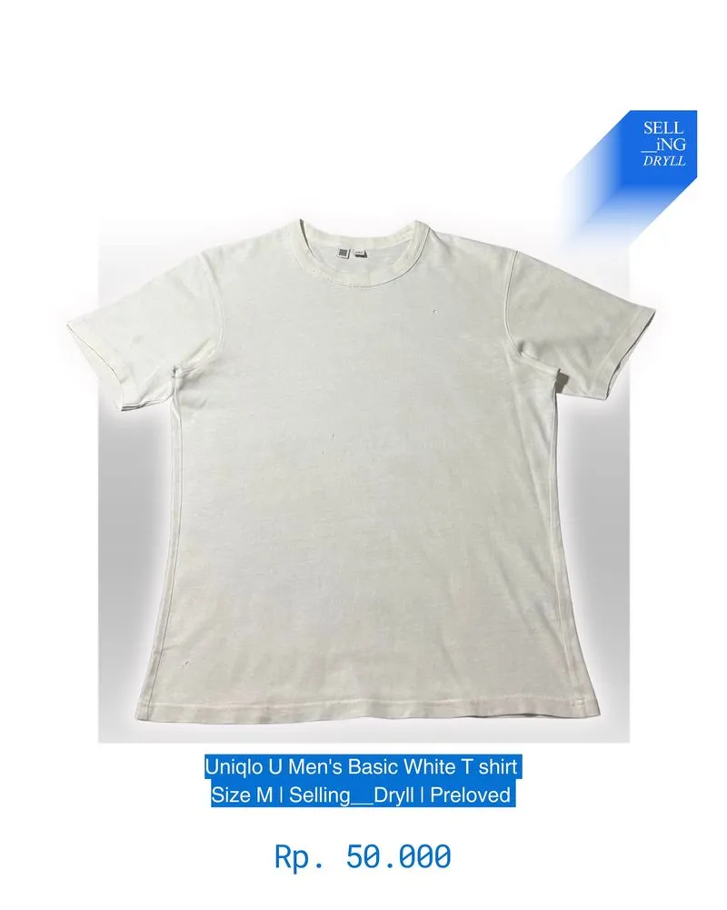 Uniqlo U Men's Basic White T shirt | Size M | Selling__Dryll photo 1
