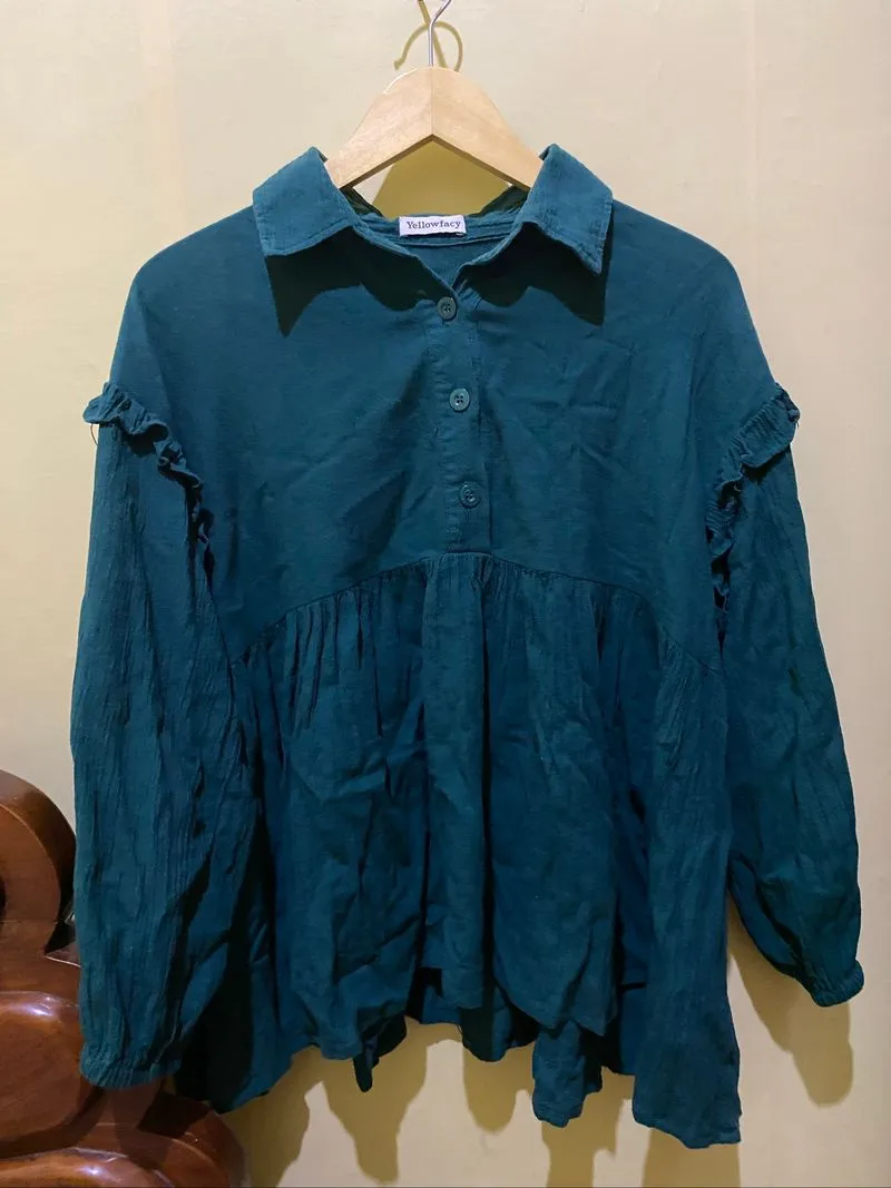 PRELOVED! Blouse Wanita Hijau Emerald photo 1