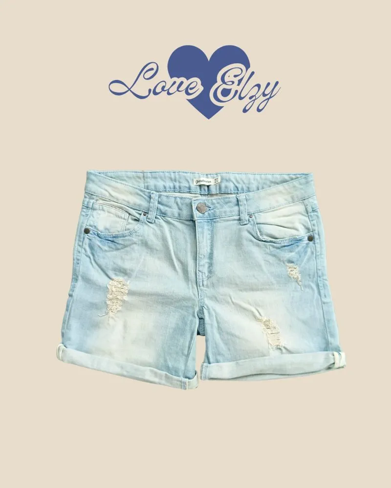 Stradivarius Slim Denim Shorts photo 1