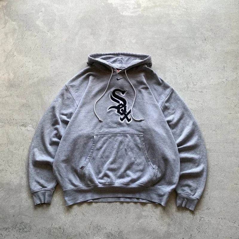 VTG WHUTE SOX NIKE CENTER LOGO HOODIE photo 1