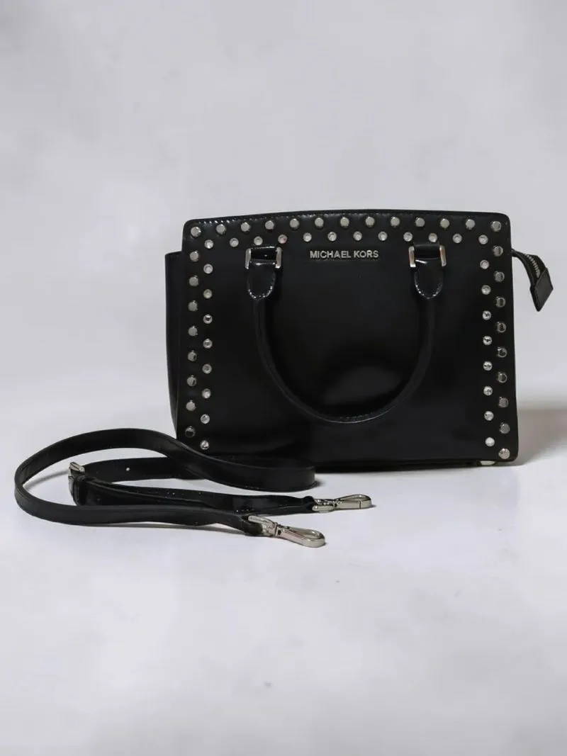 MK Selma Studded Patent Leather Sling & Handbag Original photo 1