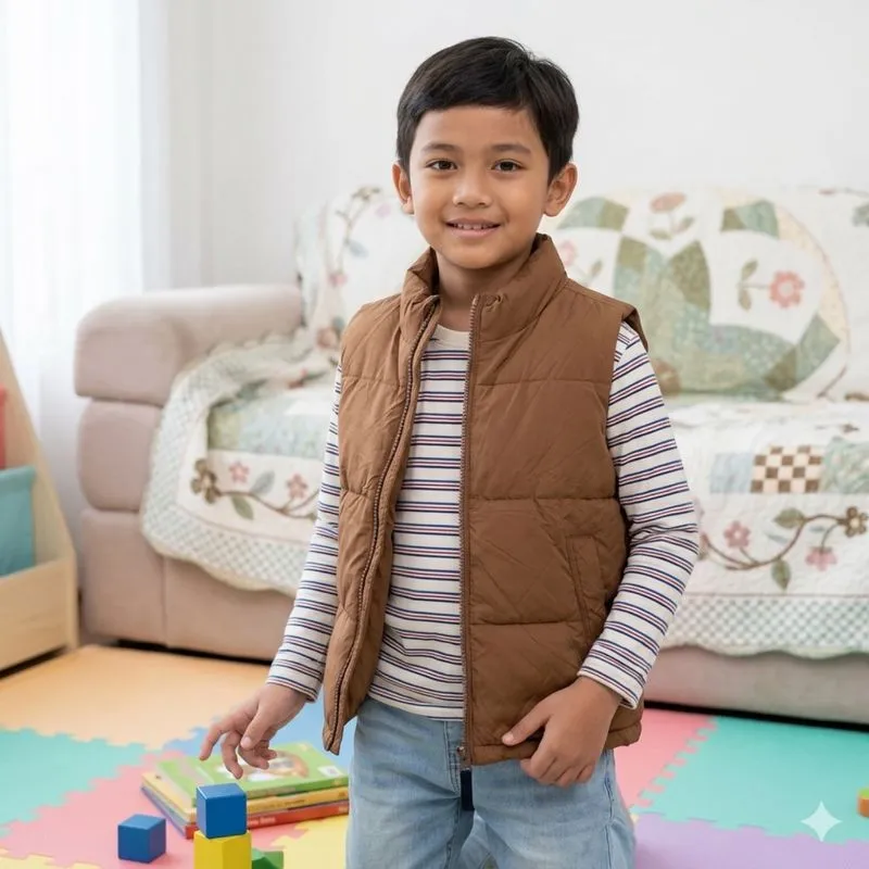 Vest rompi anak POLham coklat cakep photo 1