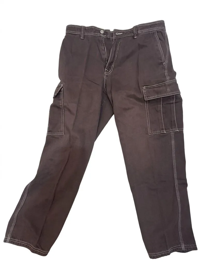 Celana Cargo Pull&Bear Brown Contrast Stitch (Size 34) photo 1