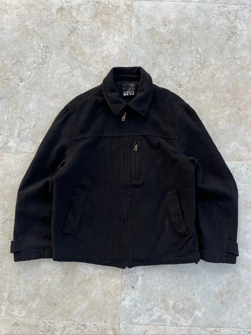 Thomas Nash Black Zip Work Jacket photo 1