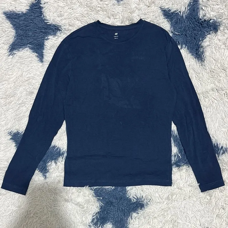 H&M Blue Slimfit Longsleeve photo 1