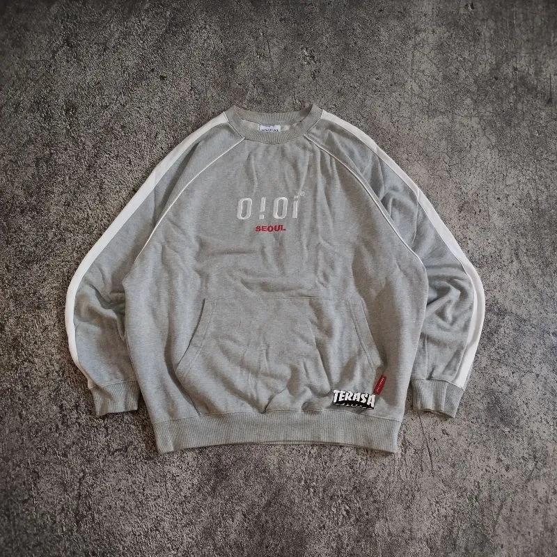 Japanese brand Casual Sweatshirt Pria gray photo 1