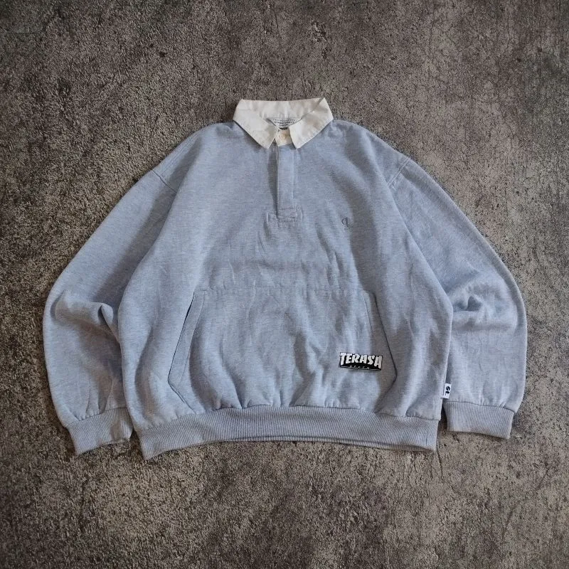 Japanese brand Casual Sweatshirt Pria gray photo 1