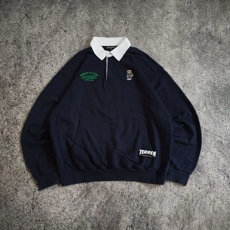 Japanese brand Casual Sweatshirt Pria navy photo 1