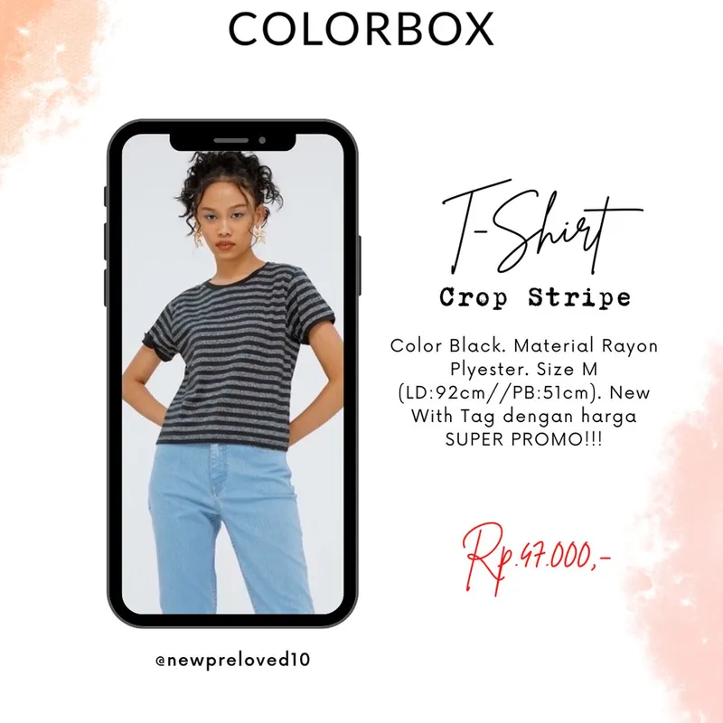 Colorbox Casual T-shirt Wanita black gray photo 1