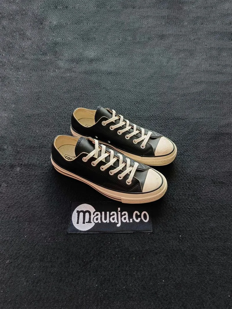 Converse 70s Low Seasonal Leather Black White photo 1