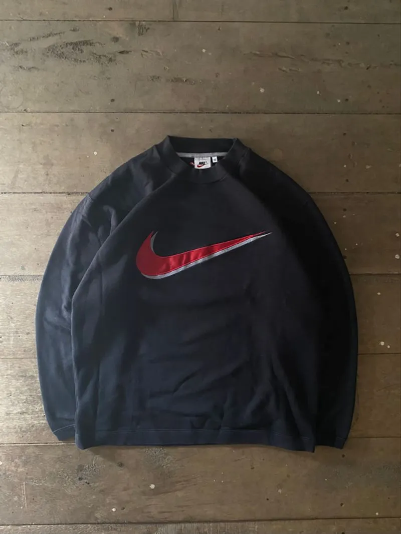 Vintage 90s Nike Big Swoosh Crewneck Sweatshirt  photo 1