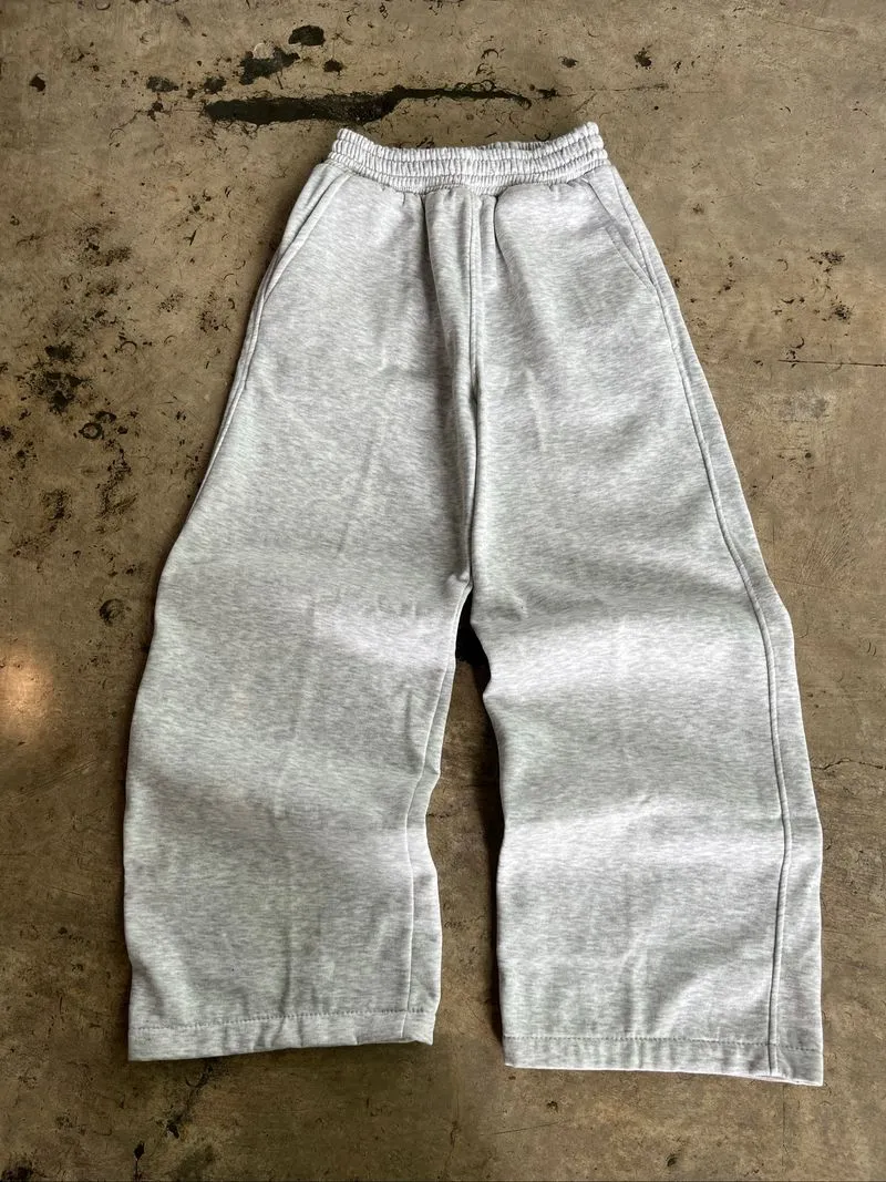 Baggy Sweatpants Blank Grey Abu-abu photo 1