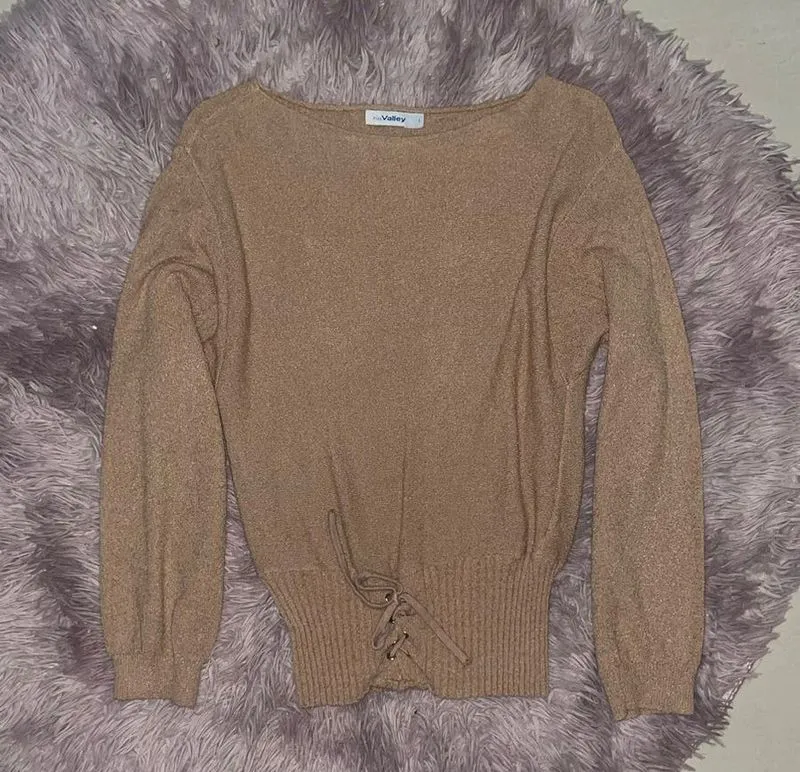 Atasan Rajut tangan panjang wanita | Knit Top long sleeve photo 1