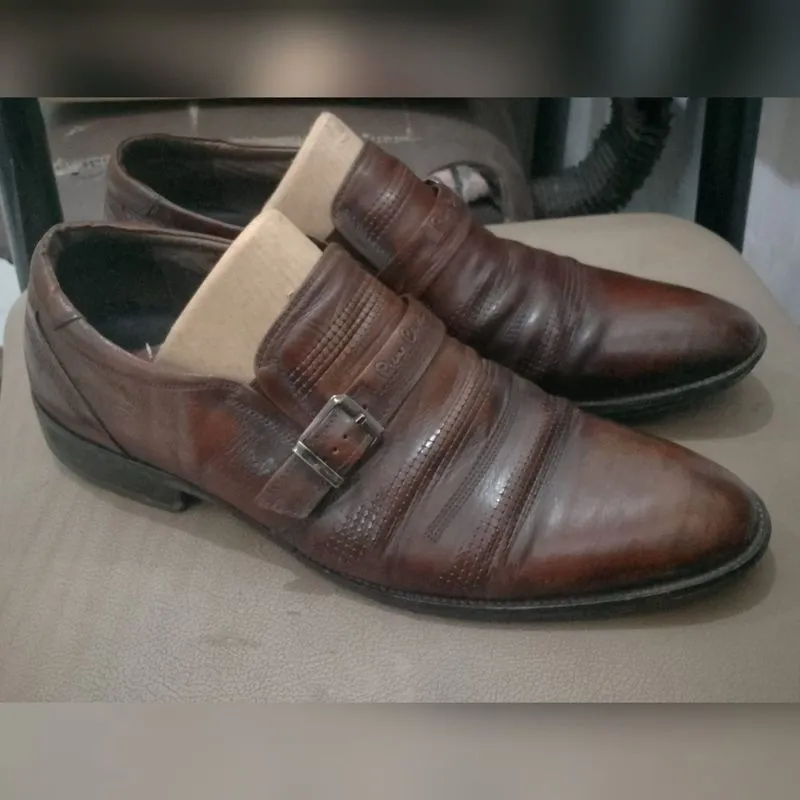 Size 43 sepatu kulit pierre cardin original brown photo 1